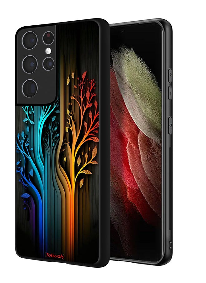 Tolwak - Samsung Galaxy S21 Ultra 5G Protective Case Cover Tree Leaves Art - Image 1
