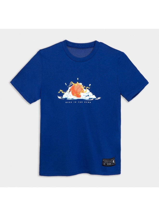 Tarmak Tarmak BY DECATHLON,Kids' Basketball T-Shirt / Jersey Ts500 Fast - Electric Blue - Image 3