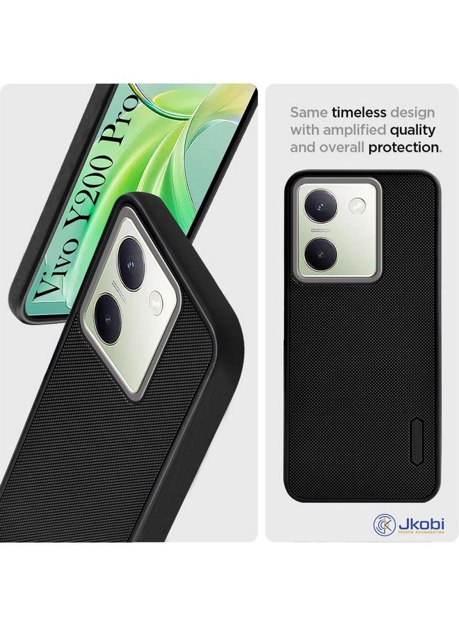 جكوبي جراب خلفي من Jkobi لهاتف Vivo Y200 Pro 5G (تصميم قبضة محكمة | حماية للكاميرا | نحيف وخفيف الوزن | ملمس ناعم | أسود) - Image 3