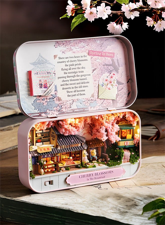 Dollhouse Miniature with Furniture,DIY Dollhouse Kit Mini Iron Box Theater,1:24 Scale Creative Room Best Birthday Gift for Adult Lover Girl Friend Birthday Gift  - Image 2