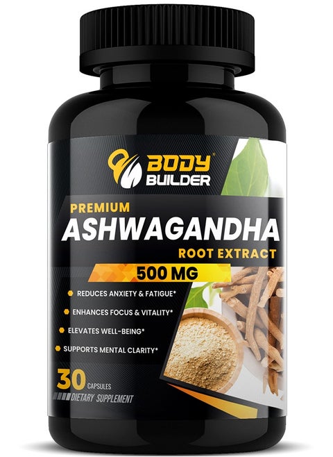 Organic Ashwagandha Root Powder 500 mg- 30 Tablets