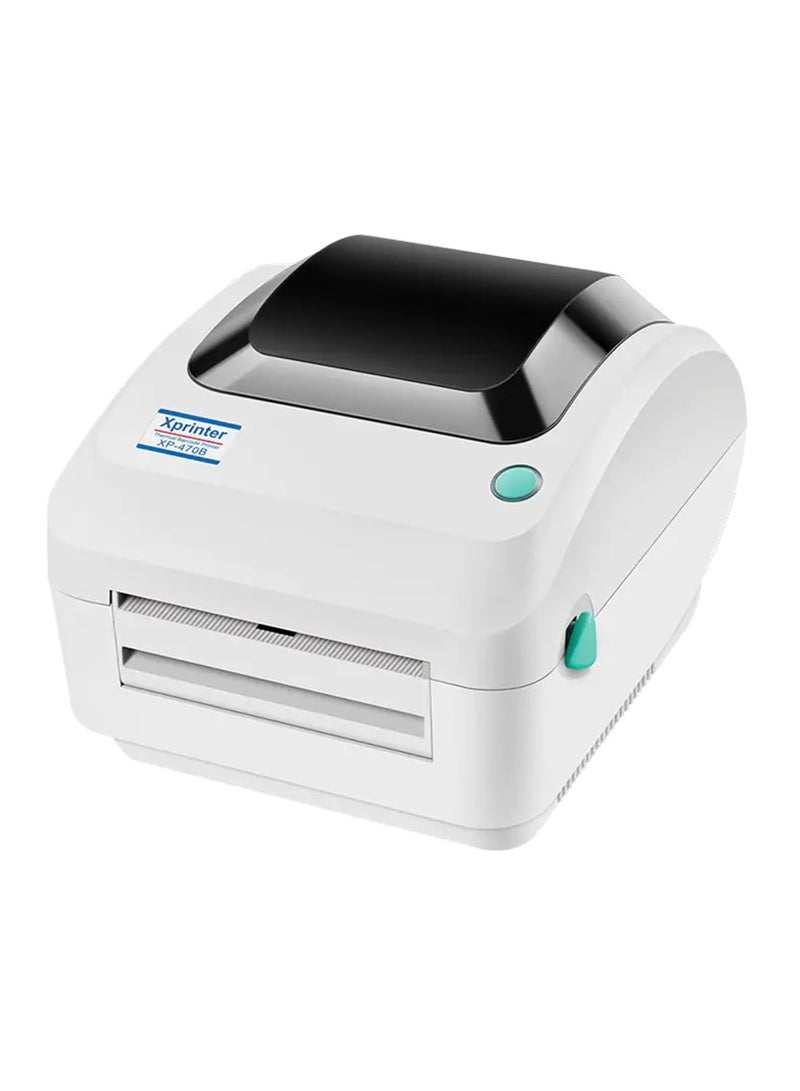 Xprinter XP-470B Barcode Printer, White, Supports Shipping Labels and Thermal Paper