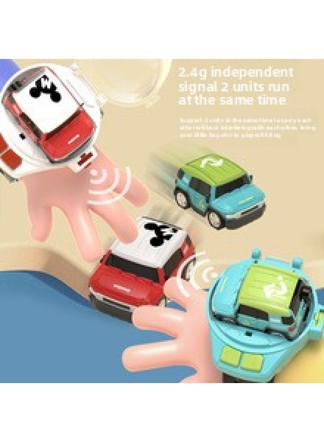 C19 Watch Remote Control Car Alloy Version Mini Racing Boy Electric Children Toy Car Black Technology-Color:C17-green-jeep [light + Alloy + 2.4g Non-interference]-Proportion:Standard Configuration - Gift Box + Usb Charging Cable + Screwdriver + Remote Control Battery  - Image 2