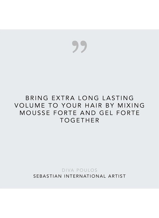 Sebastian - Professional Mousse Forte, Strong-Hold Mousse for Professional Hair Styling, 7 oz - Image 1