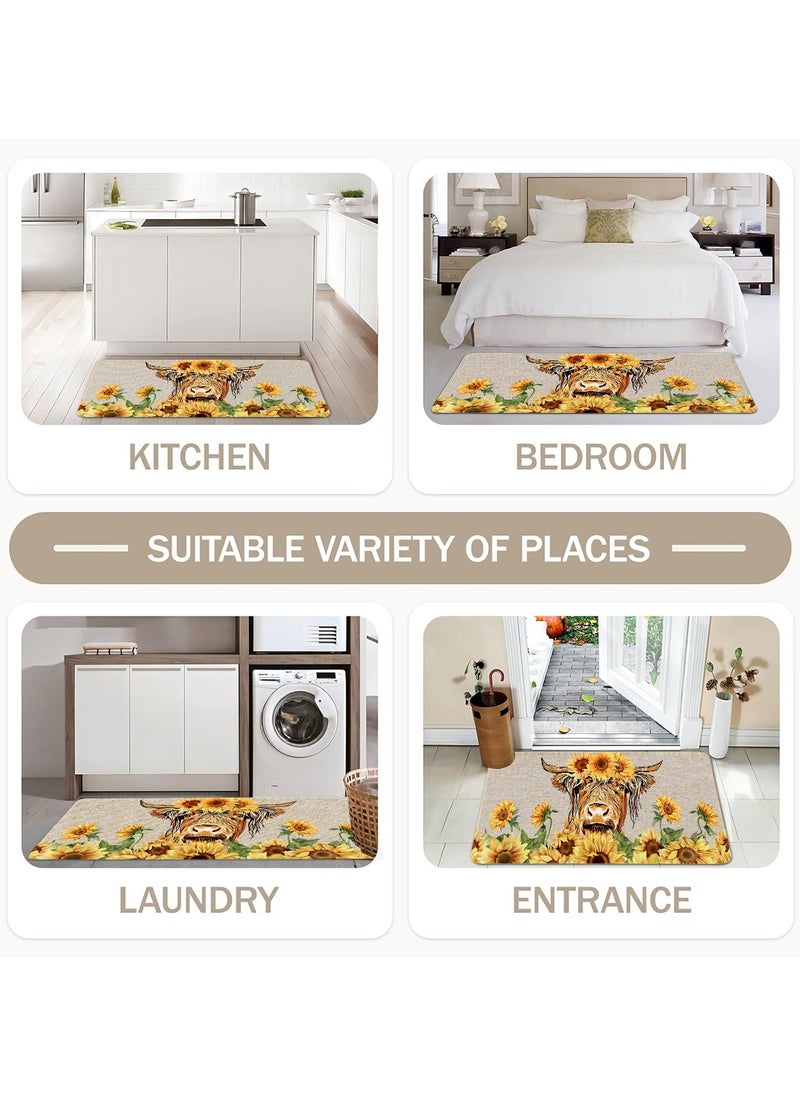 Generic 2 PCS Kitchen Floor Mats Rugs Set, Cushion Floor Carpet, Waterproof, Oil Resistant and Anti-Fatigue PU Standing Mat for Kitchen, Floor, Office, Sink, Laundry 45*75CM+45*120CM  - Image 4