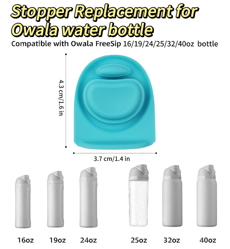 Joshey 4 Pack Rubber Seal Replacement Stopper, Compatible with Owala Freesip 24 oz 32 oz Bottle Spout Lid-Silicone Gasket Replacement Parts (Multi-Color) - Image 2