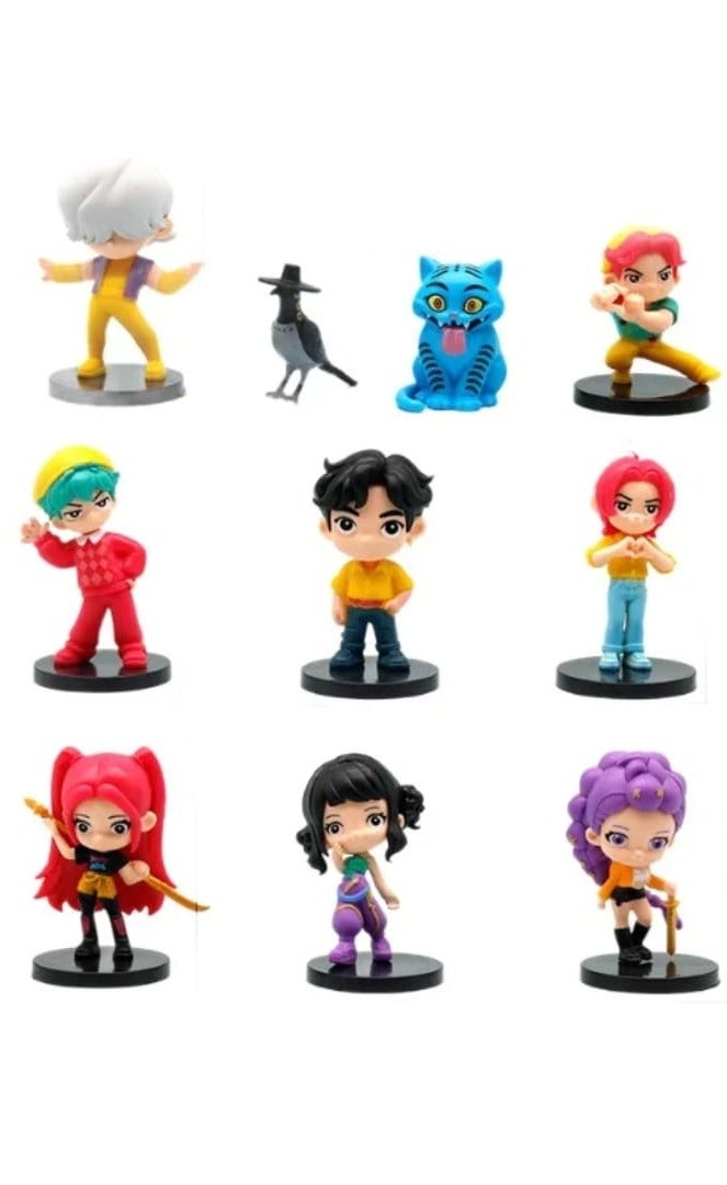 Figures Kpop Demon Hunters Action Figure Home Decor Desk Ornament For Hunters Fans 10 pcs set - Image 1