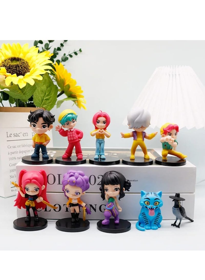 Figures Kpop Demon Hunters Action Figure Home Decor Desk Ornament For Hunters Fans 10 pcs set - Image 2