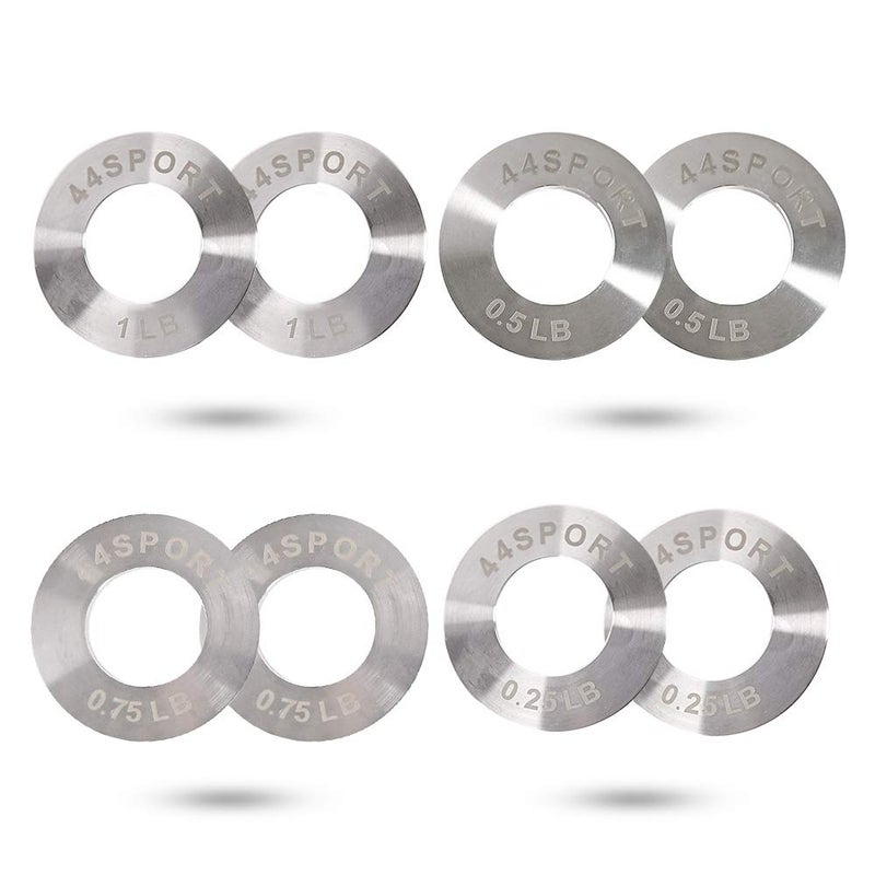 44LLC 44SPORT Olympic Fractional Steel Plates -Pair of 1/4, 1/2, 3/4, 1 lb Weights (8 Total) - Image 1