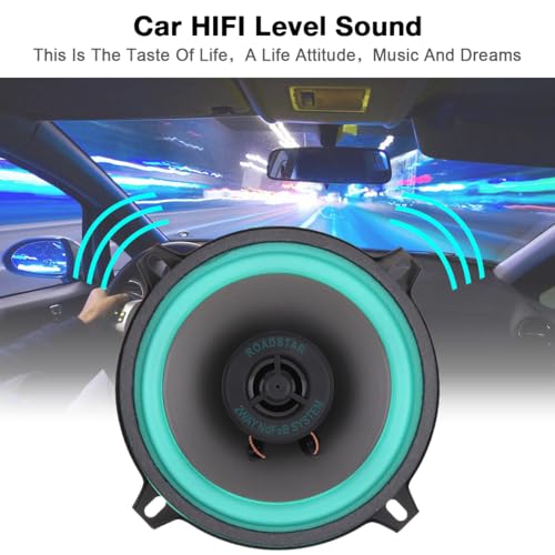 DriSentri Car Speakers, 2 Pieces 5 Inch 100W Universal Car HiFi Coaxial Speaker Vehicle Door Auto Audio Music Stereo Full Range Frequency Loudspeaker - Image 5