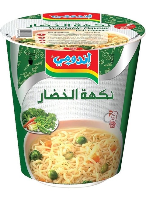 Indomie Instant Noodles Cup – Vegetable Flavour – Quick & Easy Ready Meal – Light & Savory Taste – 60g