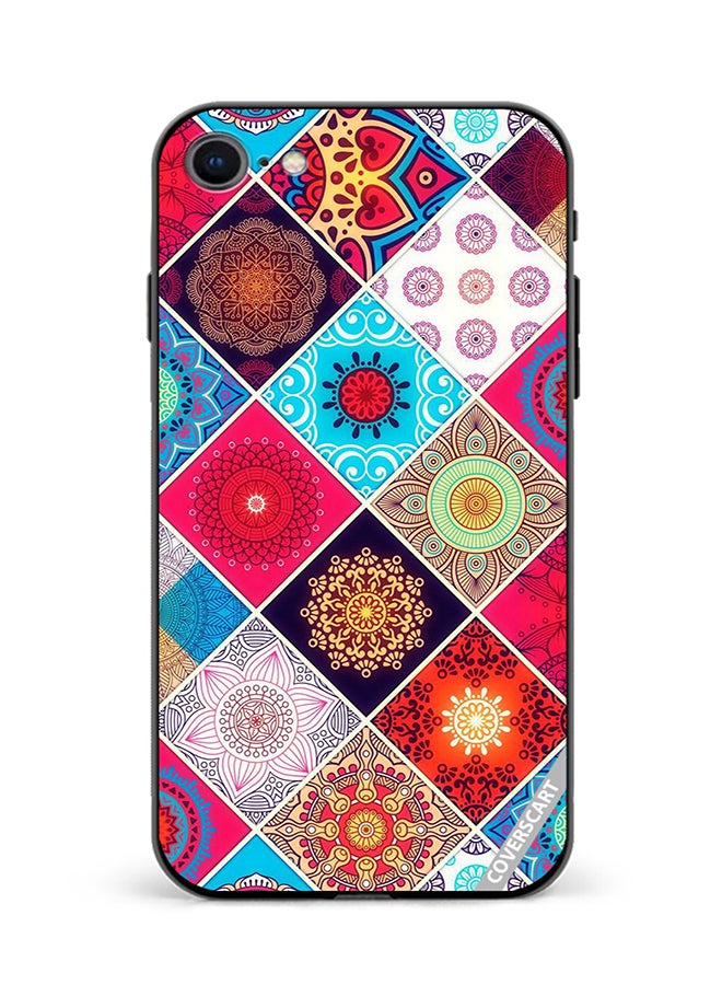 COVERSCART Protective Case Cover For Apple iPhone SE 2022 Flower Pattern Design Multicolour