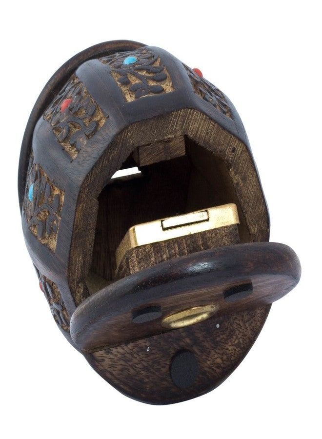 ITOS365 Handicrafted Wooden Barrell Money Bank for Children- Dark Brown Finish | Coin Savings Box Piggy Bank | Gifts for Kids, Girls, Boys & Adults | Large Size Money Storage Box | Safe & Secure - Image 3