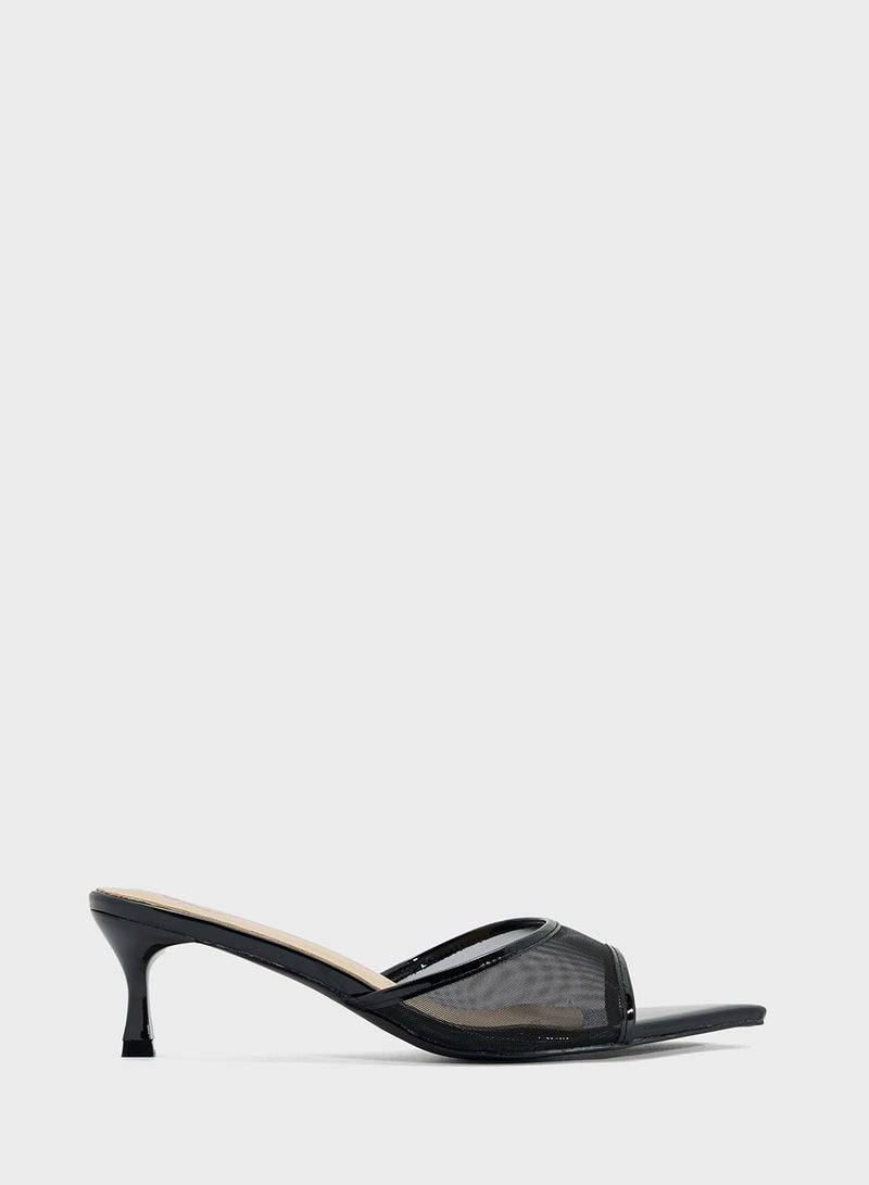 Ginger Mesh Heeled Mule  - Image 1