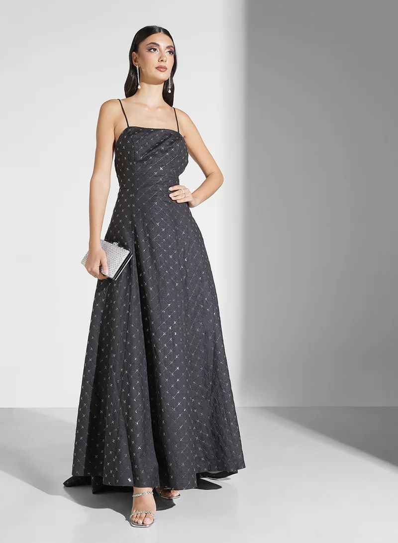True Decadence Spaghetti Strap Gown Dress