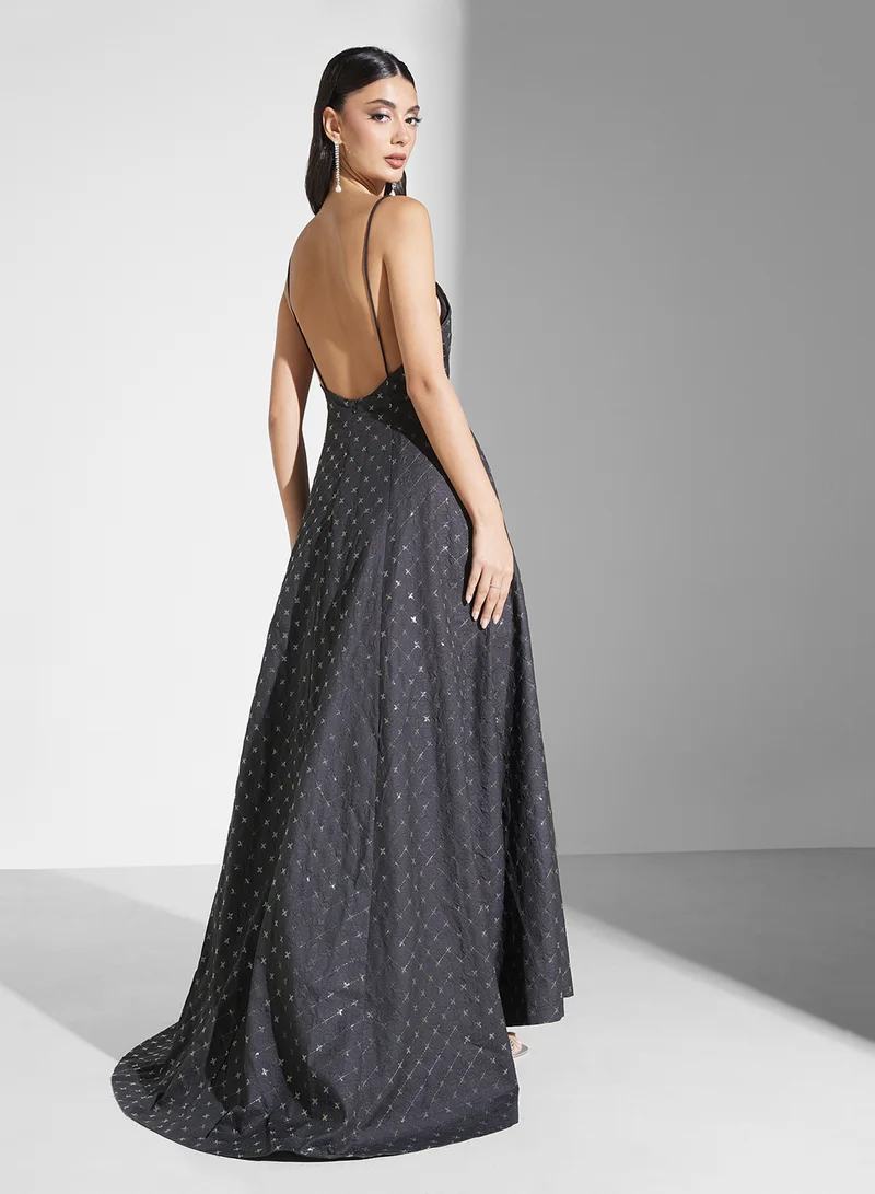 True Decadence Spaghetti Strap Gown Dress