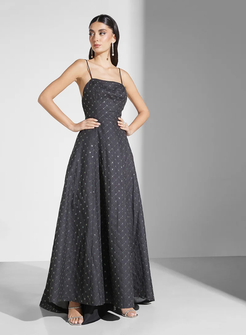 True Decadence Spaghetti Strap Gown Dress