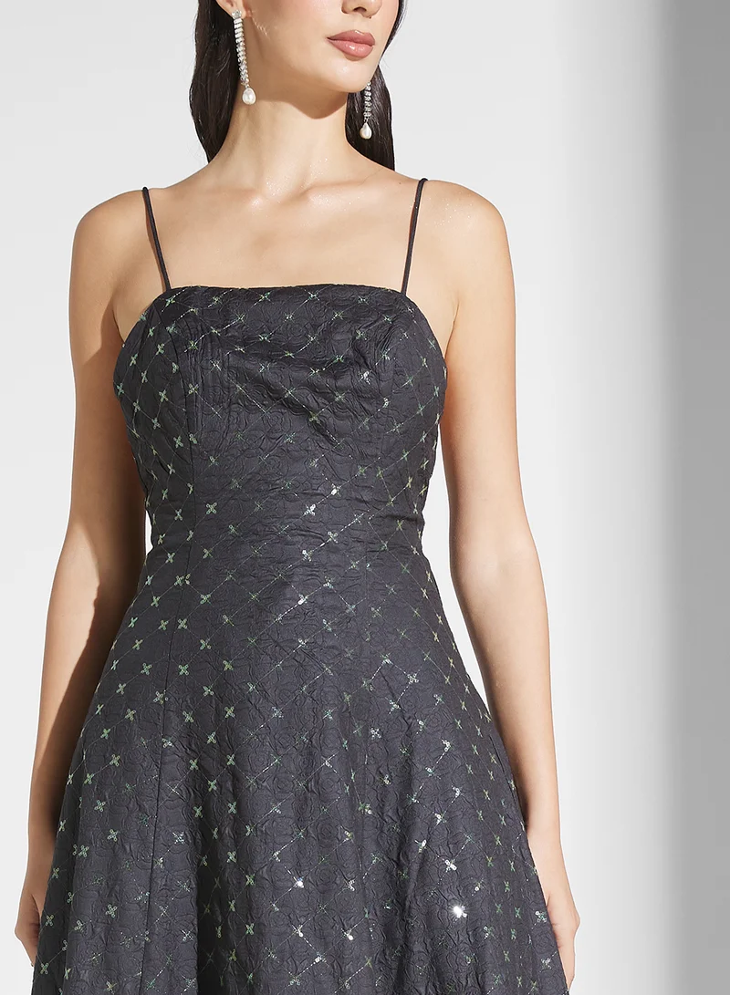 True Decadence Spaghetti Strap Gown Dress