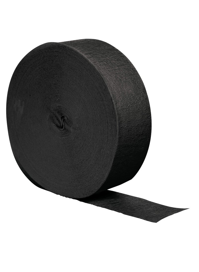 CREATIVE CONVERTING Creative Converting Touch of Color Crepe Paper Streamer Roll 81Foot Black Velvet 