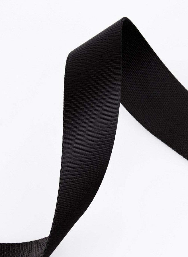 GGZZ Flat Nylon Webbing 1 Roll 10 Yards 1 Inch Wide Strap for DIY Making Luggage Strap, Dog Leashes, Lawn Chairs, Hammocks, Towing, Outdoor Activities, Canoe Seat, Furniture, Slings (Black) (1'' wide) - Image 3