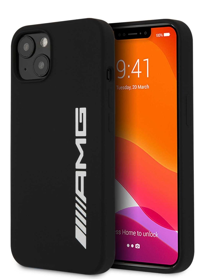 اي ام جي حافظة من السيليكون السائل بشعار كبير متوافقة مع هاتف آیفون 13 (6.1 بوصة) سهولة الوصول إلى جميع المنافذ، وامتصاص الصدمات، ومضادة للخدش، وحماية من السقوط - Image 5