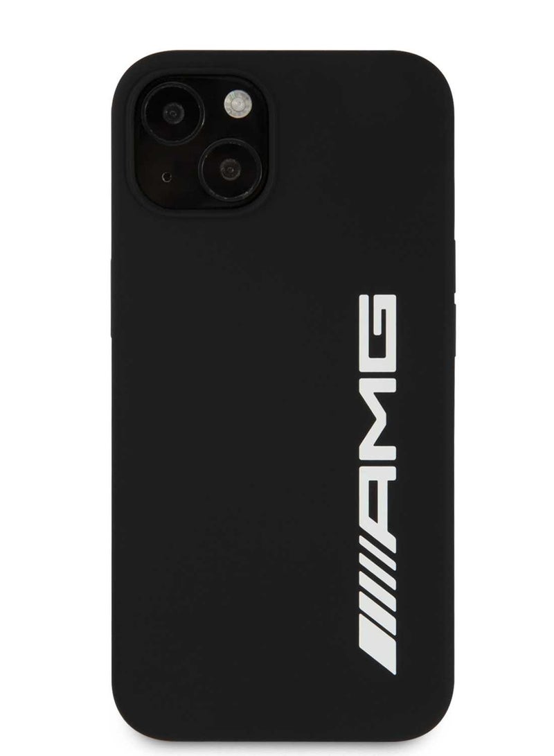 اي ام جي حافظة من السيليكون السائل بشعار كبير متوافقة مع هاتف آیفون 13 (6.1 بوصة) سهولة الوصول إلى جميع المنافذ، وامتصاص الصدمات، ومضادة للخدش، وحماية من السقوط - Image 1