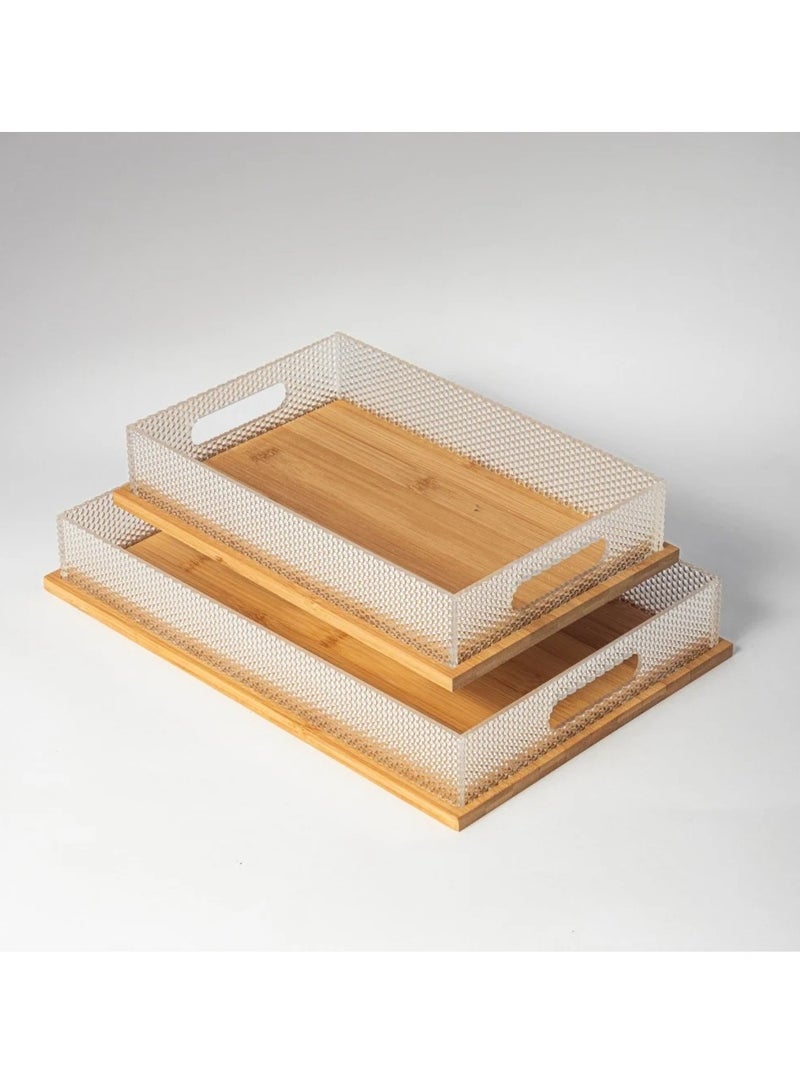 Bin Shihon Acrylic and wooden tabsi set in two sizes - Image 1
