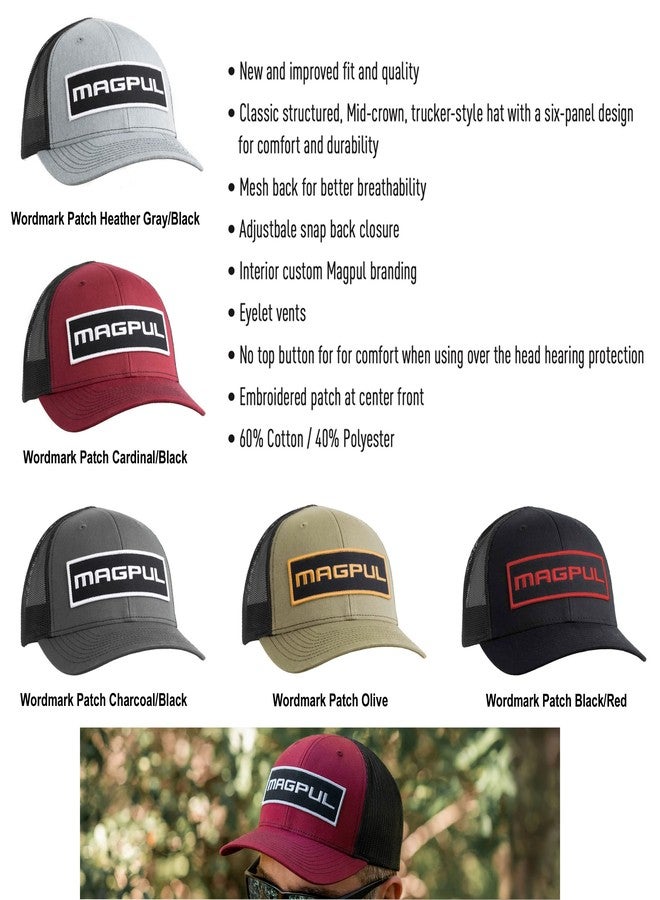 Magpul Trucker Hat Snap Back Baseball Cap, One Size Fits Most - Image 4