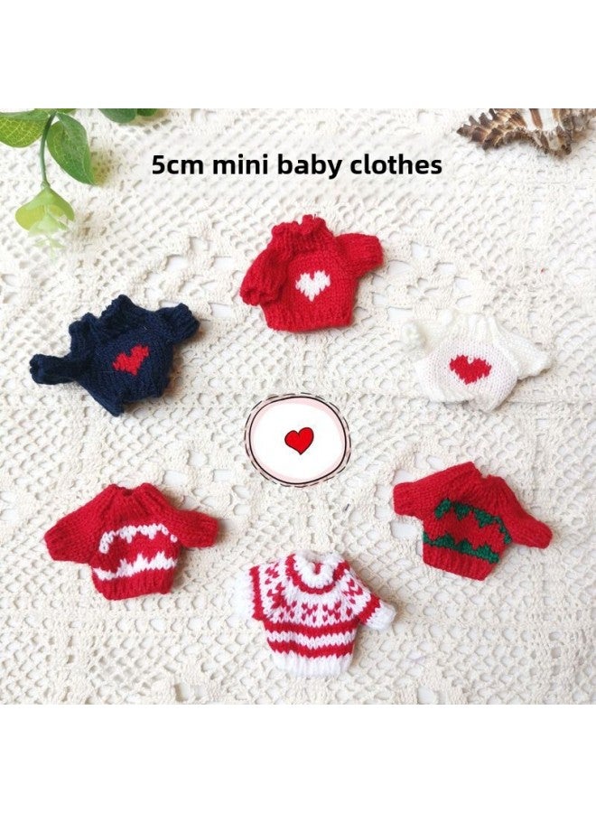Cotton Doll Sweater 11 Doll Clothes Doll Clothes 10cm Doll Hamster Mouse Jk Mini Rabbit Top Creative-Height:Black Small Hat 5cm  - Image 4