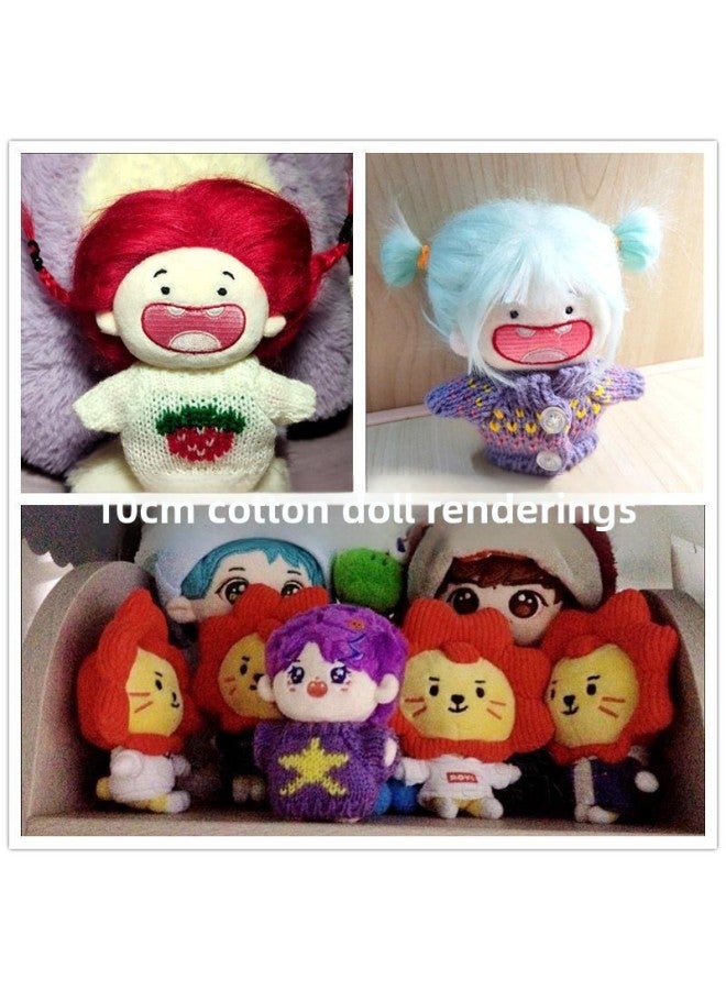 Cotton Doll Sweater 11 Doll Clothes Doll Clothes 10cm Doll Hamster Mouse Jk Mini Rabbit Top Creative-Height:Black Small Hat 5cm  - Image 2