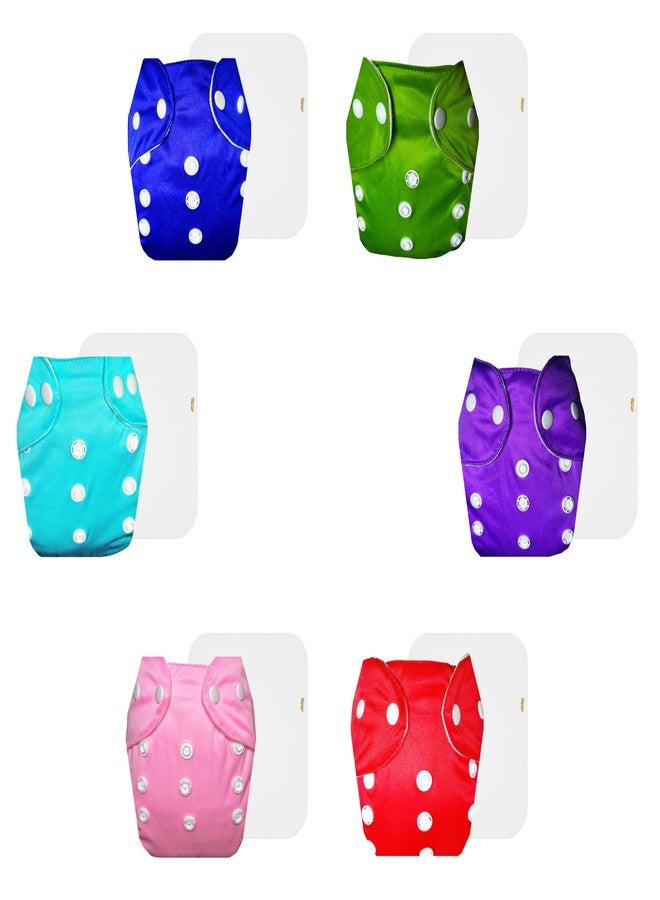 Dumbledo Lite Cloth Diaper with Cotton Insert (Pack of 6) | Dry Feel and Comfortable | Leakproof | Travel Friendly | Trusted by Moms | 3 Months - 2 Years | Unisex Baby - Image 1