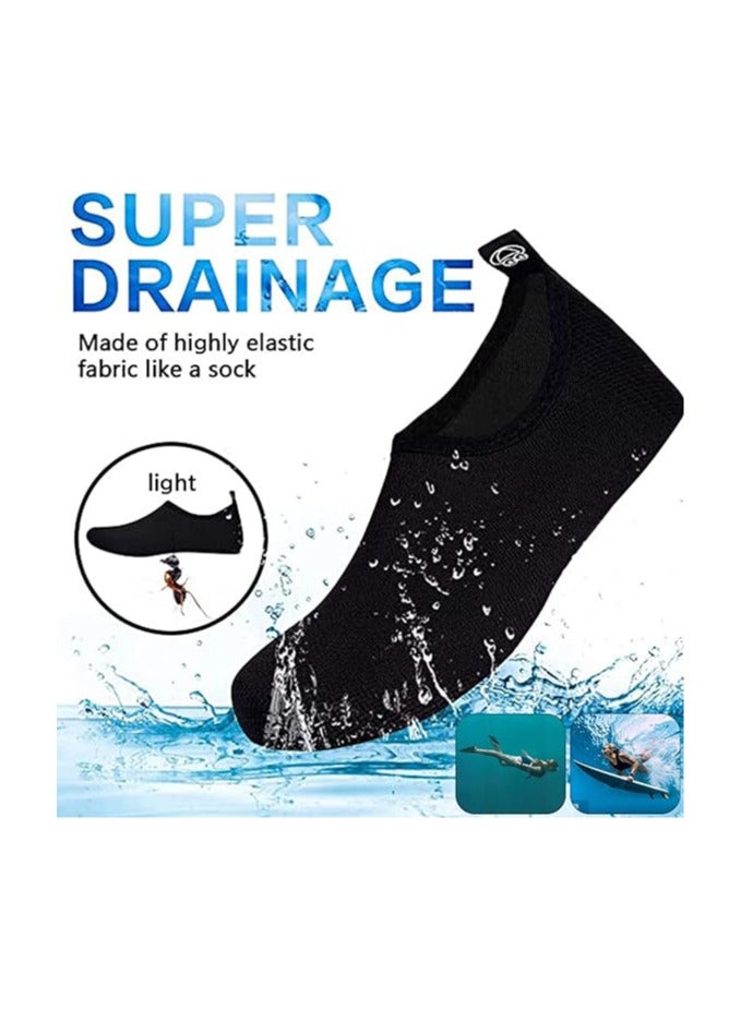 TOMSHOO Water Shoes Womens Mens Beach Shoes, Quick-Dry Barefoot Aqua Shoes Socks Snorkeling Shoes Water Socks for Outdoor Beach Swim Surf Walking Yoga - Image 4