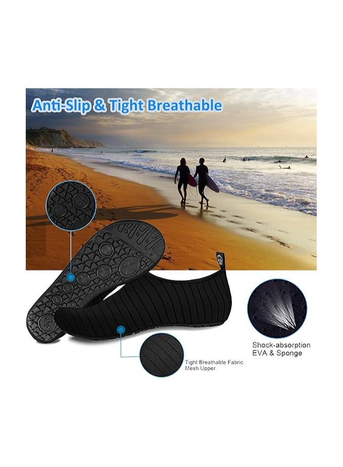 TOMSHOO Water Shoes Womens Mens Beach Shoes, Quick-Dry Barefoot Aqua Shoes Socks Snorkeling Shoes Water Socks for Outdoor Beach Swim Surf Walking Yoga - Image 3