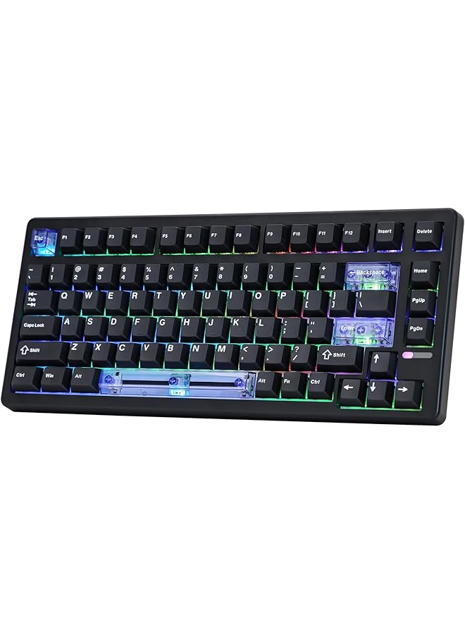 EPOMAKER He80 Hall Effect Gaming Keyboard 8K Polling & 32K Scan Creamy Gasket Dks Socd Hot Swappable Rgb Backlit Wired Gaming Keyboard For Pc & Mac (Black) - Image 1