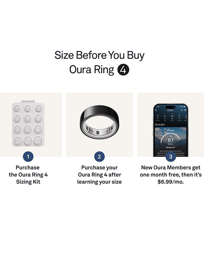 Oura Ring 4 Black - Size 5 - Image 3