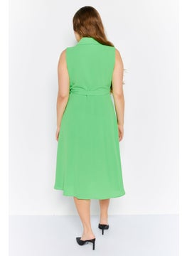 French Connection Women Plain Midi Dress, Light Green  - Image 2