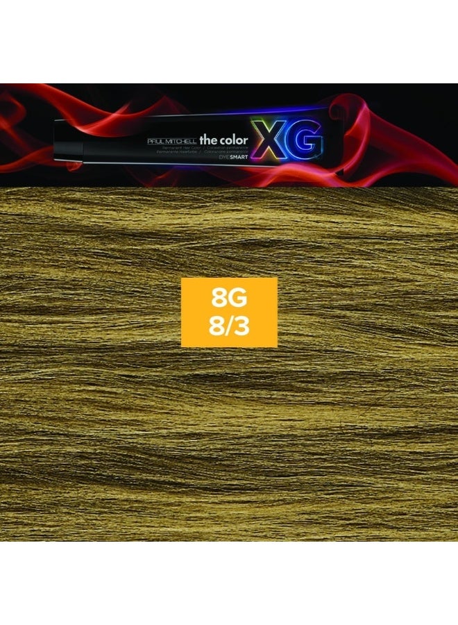 بول ميشيل بول ميتشل ذا كولور XG 8G أشقر ذهبي فاتح 90 مل - صبغة شعر دائمة احترافية بدرجات أشقر ذهبي وتركيبة كريم قابلة للمزج - Image 2