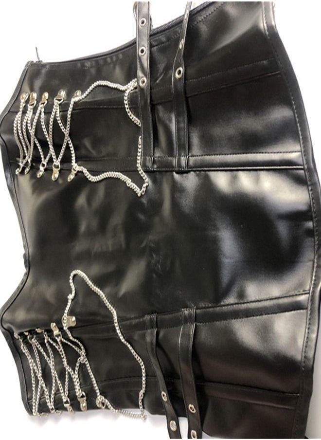 Loquat Black Zippered Fashion Corset Black  - Image 3