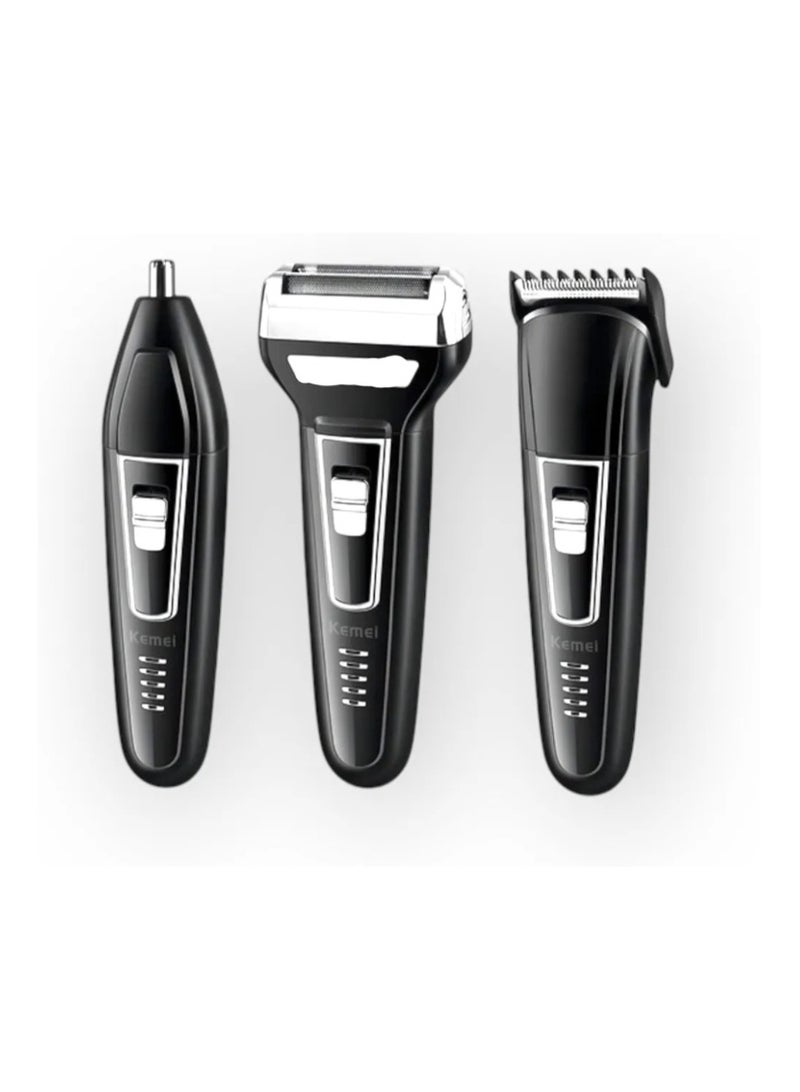 يوكو ماكينة تشذيب 3 في 1 قابلة لإعادة الشحن أسود/فضي 15 سم