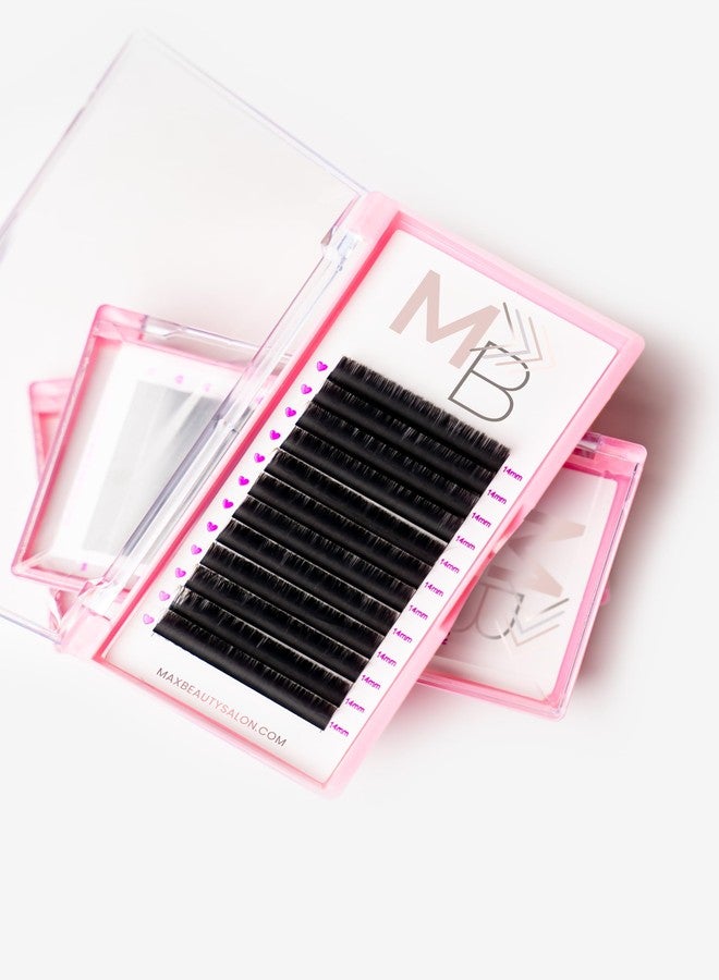 MB Volume Eyelash Extensions, 0.05mm Thickness, Mixed Tray Size 8-15mm, C Curl, Cashmere, Super Dark, Easy Pick-Up, Professional Salon, Black - Image 3