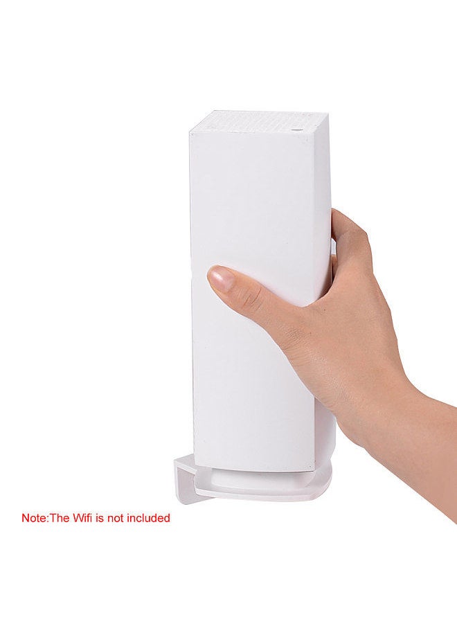 Generic - Wall Mount Bracket Stand Holder for Linksys Velop Tri-band Whole Home WiFi Mesh System, White 2 Pack - Image 1