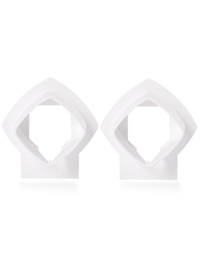 Generic - Wall Mount Bracket Stand Holder for Linksys Velop Tri-band Whole Home WiFi Mesh System, White 2 Pack - Image 1