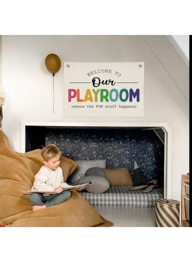 PLKMN 363LH-banner-playroom Canvas Banner - Image 3