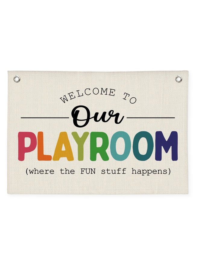 PLKMN 363LH-banner-playroom Canvas Banner - Image 1