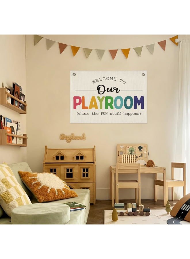PLKMN 363LH-banner-playroom Canvas Banner - Image 4