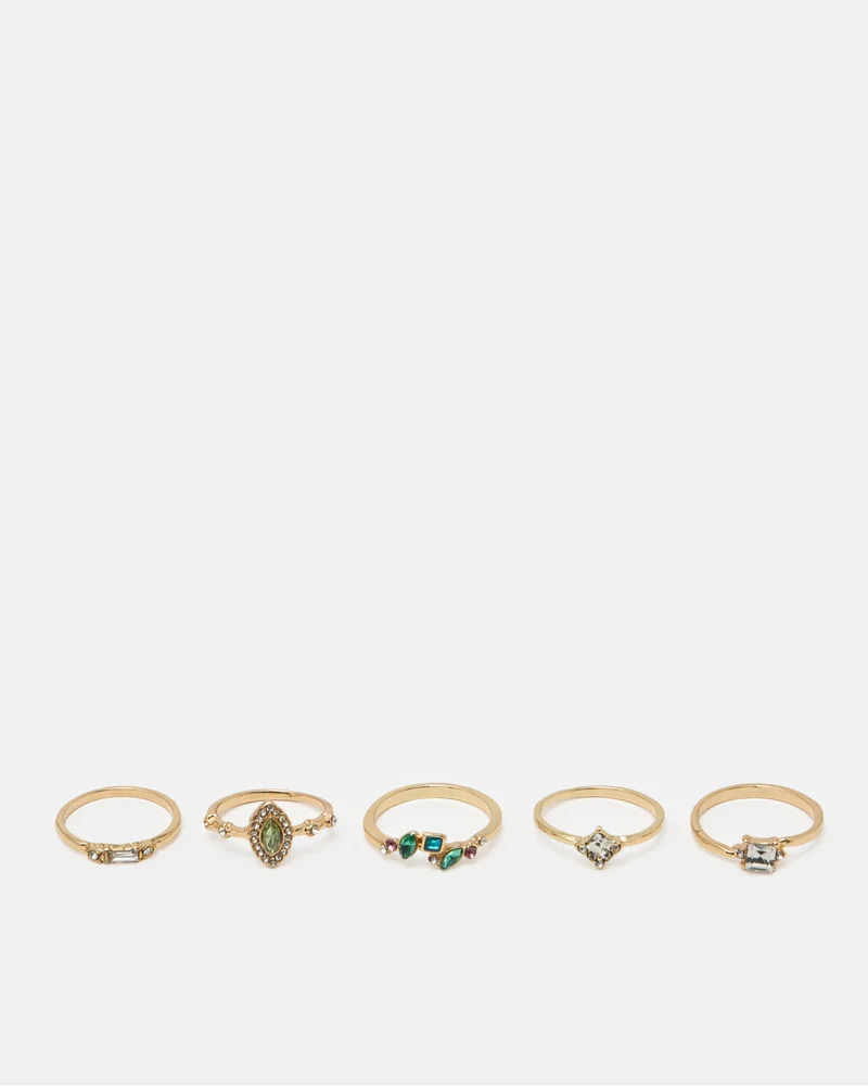 REDTAG Women Gold Embellished Ring Set