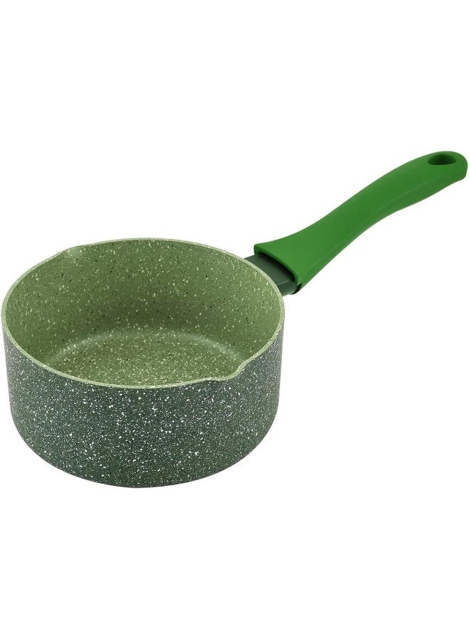 Risoli DR.GREEN-INDUCTION Saucepot 16cm with Glass Lid Eco-Friendly Non-Stick Green Stone Coated Pot Induction-Ready, PFOA-Free Cookware for Healthy Cooking - Image 2