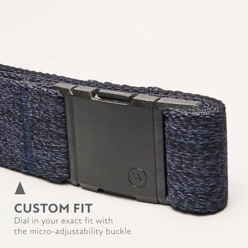 Arcade Belts A2 Atlas Unisex Adventure Belt: Heavy Duty Stretch, Metal Free Buckle, Heather Navy - Image 3
