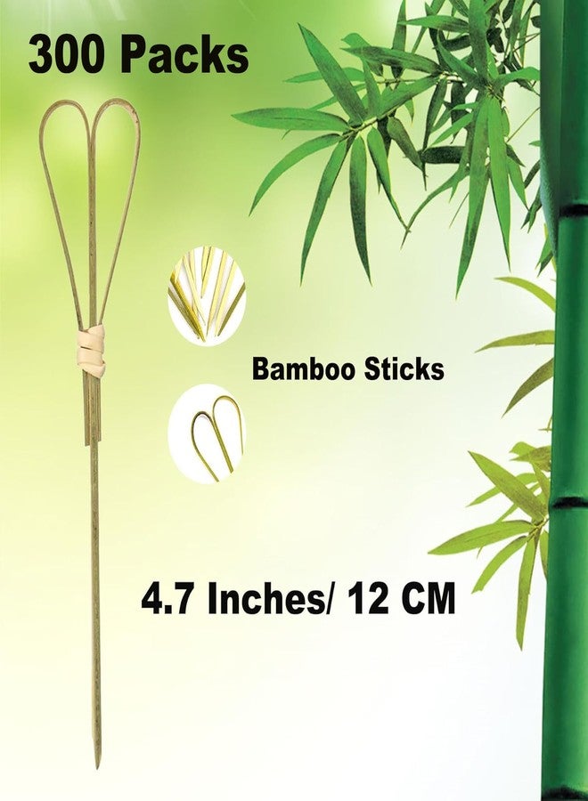 AUEAR, 300 Packs 4.7 Inch Bamboo Picks, Heart Shaped Cocktail Sticks, Toothpicks for Appetizers Skewers Charcuterie Accessories - Image 3