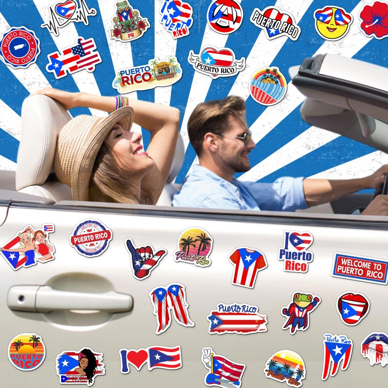 Konohan 30 Pcs Puerto Rico Souvenirs Gifts Puerto Rico Magnet for Refrigerator City Magnetic Refrigerator Stickers for Home Decoration - Image 5